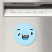 Blue Smiling Kawaii Face Magnet (Insitu (Vaatwasser))