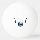 Blue Smiling Kawaii Face Ping Pong Balls Pingpongbal (Achterkant)