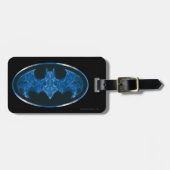 Blue Smoke Bat Symbol Bagagelabel (Voorkant horizontaal)