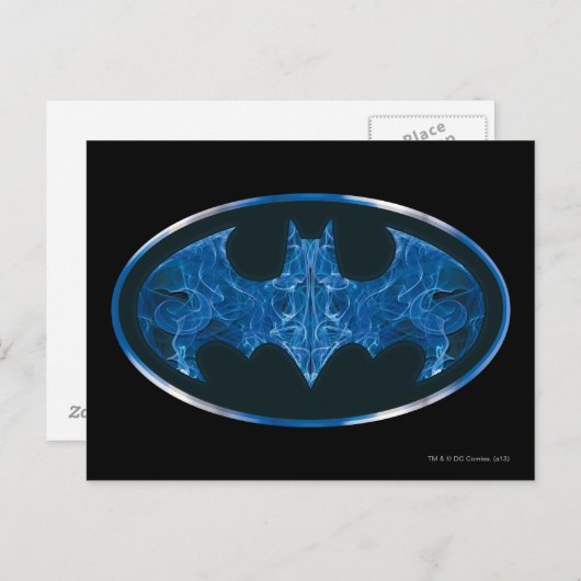 Blue Smoke Bat Symbol Briefkaart (Voorkant / Achterkant)
