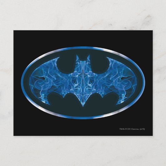 Blue Smoke Bat Symbol Briefkaart (Voorkant)