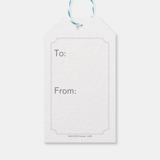 Blue Smoke Bat Symbol Cadeaulabel (Achterkant)