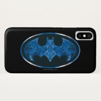 Blue Smoke Bat Symbol