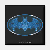 Blue Smoke Bat Symbol Magneet (Voorkant)