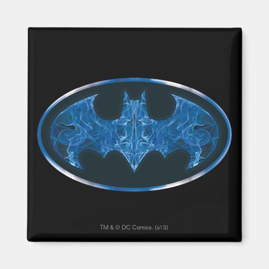Blue Smoke Bat Symbol Magneet (Voorkant)