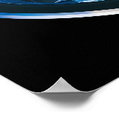 Blue Smoke Bat Symbol Poster (Hoek)