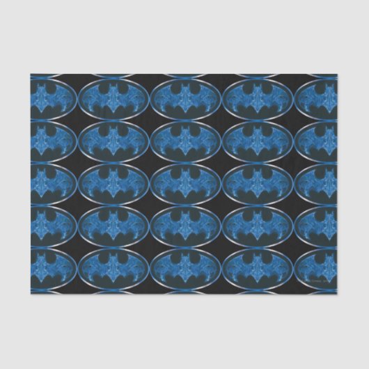 Blue Smoke Bat Symbol Tissuepapier (Voorkant)