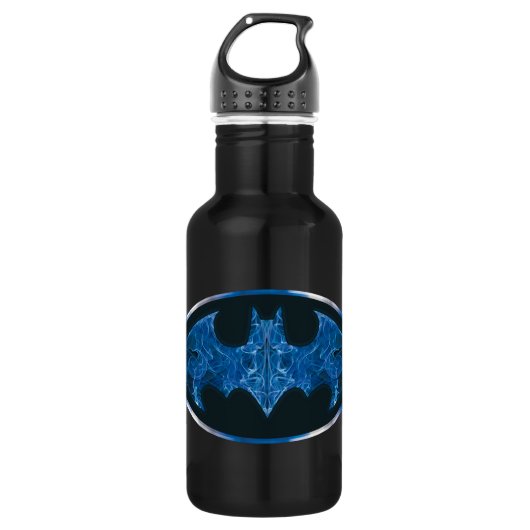 Blue Smoke Bat Symbol Waterfles (Voorkant)