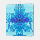 BLUE SMOKE - Fractal Art - Keramisch Ornament (Links)