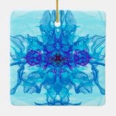 BLUE SMOKE - Fractal Art - Keramisch Ornament (Achterkant)
