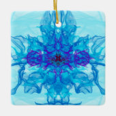 BLUE SMOKE - Fractal Art - Keramisch Ornament (Voorkant)