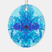 BLUE SMOKE - Fractal Art - Keramisch Ornament (Links)