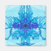 BLUE SMOKE - Fractal Art - Magneet (Voorkant)