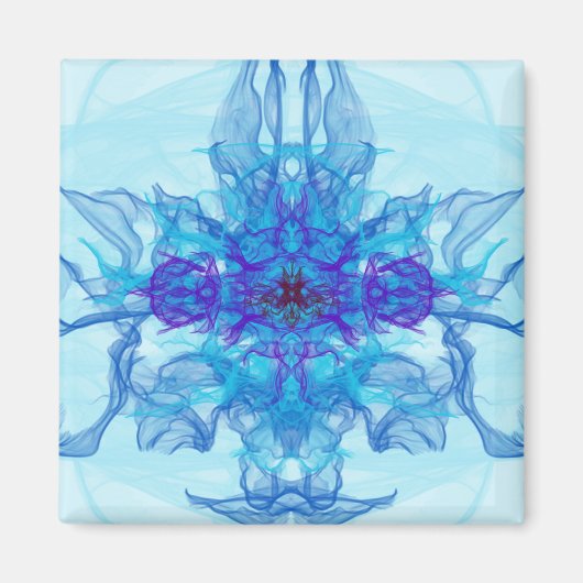 BLUE SMOKE - Fractal Art - Magneet (Voorkant)