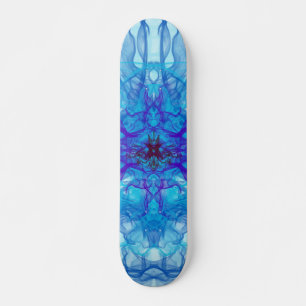 BLUE SMOKE - Fractal Art - Persoonlijk Skateboard