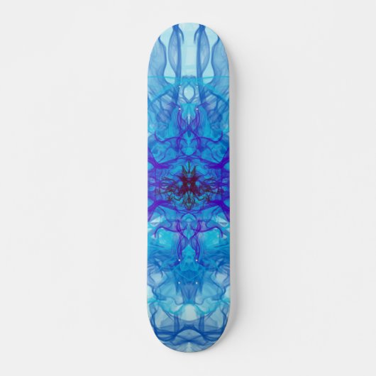 BLUE SMOKE - Fractal Art - Persoonlijk Skateboard (Voorkant)