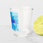 BLUE SMOKE - Fractal Art - Shot Glas (Rechts)