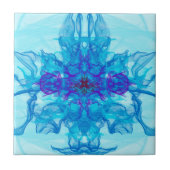 BLUE SMOKE - Fractal Art - Tegeltje (Voorkant)