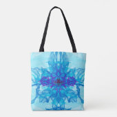 BLUE SMOKE - Fractal Art - Tote Bag (Achterkant)
