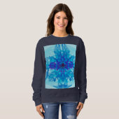 BLUE SMOKE - Fractal Art - Trui (Voorkant volledig)