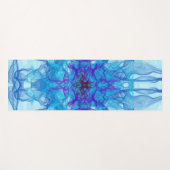 BLUE SMOKE - Fractal Art - Yogamat (Voorkant (horizontaal))