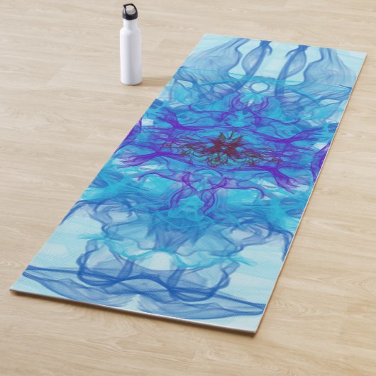 BLUE SMOKE - Fractal Art - Yogamat (In situ)