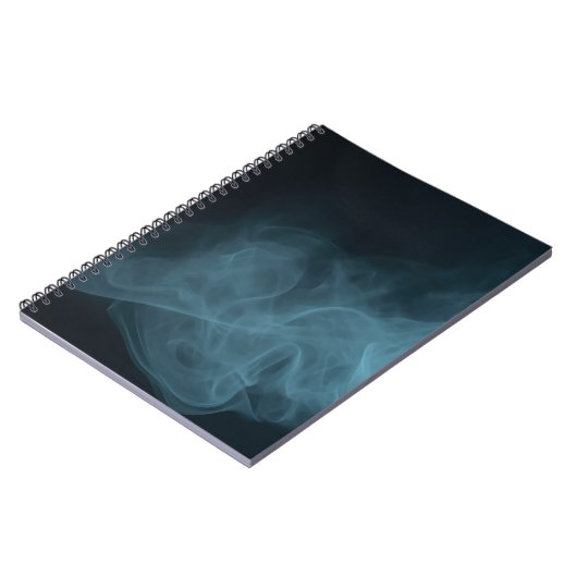 Blue Smoke on Black Abstract Art Notebook Notitieboek (Linkerzijde)