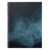 Blue Smoke on Black Abstract Art Notebook Notitieboek (Voorkant)