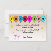 Blue Smoke Pattern & Balloons Pensioen Bedankt Notitiekaartje (Voorkant)