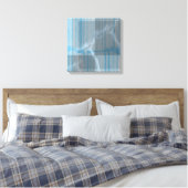 Blue Smoke & Stripes Canvas Art (Insitu (Slaapkamer))
