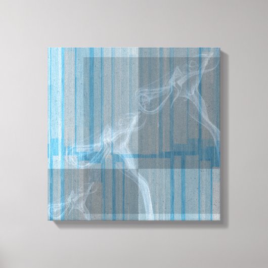 Blue Smoke & Stripes Canvas Art (Voorkant)