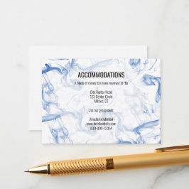 Blue Smokey Mist Accommodding Wedding Kaart