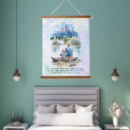 Blue Smoky Mountain Cloud Lake Vist Vaderdag Hangend Wandkleed