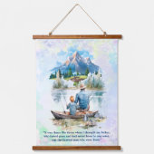 Blue Smoky Mountain Cloud Lake Vist Vaderdag Hangend Wandkleed (Voorkant)