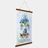 Blue Smoky Mountain Cloud Lake Vist Vaderdag Hangend Wandkleed (Gebogen)