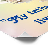 Blue Smoky Mountain Cloud Lakeside Vissen Dad Son Perfect Poster (Hoek)