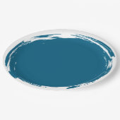 Blue Smudge Plate Papieren Bordje (Gekanteld)