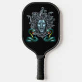 Blue Snake Medusa Gorgon Pickleball Paddle (Achterkant)