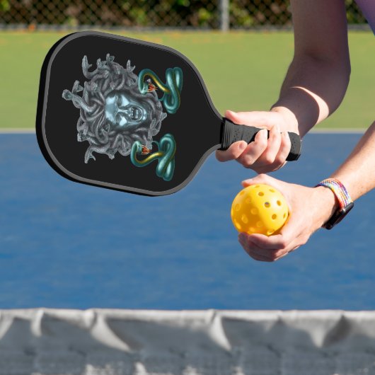 Blue Snake Medusa Gorgon Pickleball Paddle (Insitu)