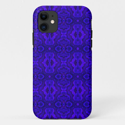 Blue Snake Texture Phone Case (Achterkant)
