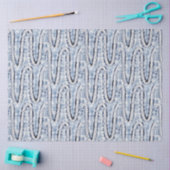 Blue Snake Tie Dye Traditionele patroonstijl Tissuepapier (Craft)