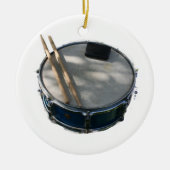 Blue Snare Drum Drumsticks en Muffler Keramisch Ornament (Voorkant)