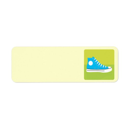 Blue Sneaker Etiket (Voorkant)