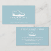 Blue Sneaker Sport Shoes hand drawn black Visitekaartje (Voorkant / Achterkant)