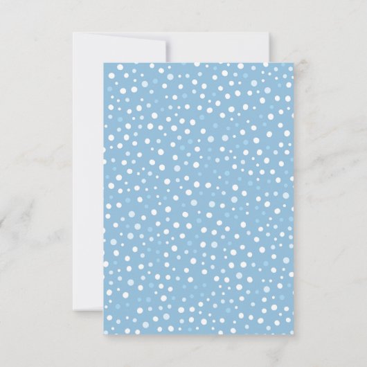 Blue Sneeuwvlokken Bring A Book for Baby Kaart (Achterkant)