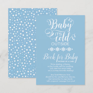 Blue Sneeuwvlokken Bring A Book for Baby Kaart