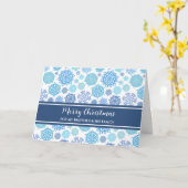 Blue Snow Brother & Family Kerstmis Kaart (Gele Bloem)