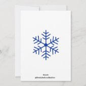 Blue Snow Dancer Holiday Card Feestdagenkaart (Achterkant)