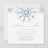 Blue Snow in Love Vrijgezellenfeest Kaart (Voorkant)