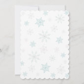 BLUE SNOW IN LOVE VRIJGEZELLENFEEST KAART (Achterkant)